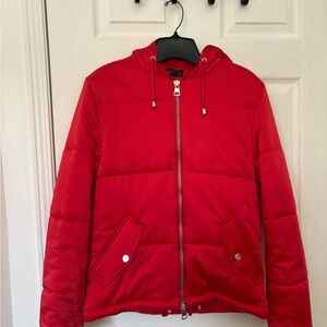 Topshop Bright Red Puffer Jacket